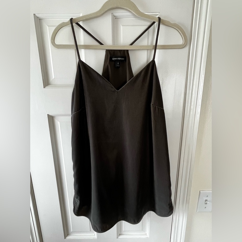Banana Republic Deep green/grey Medium tank